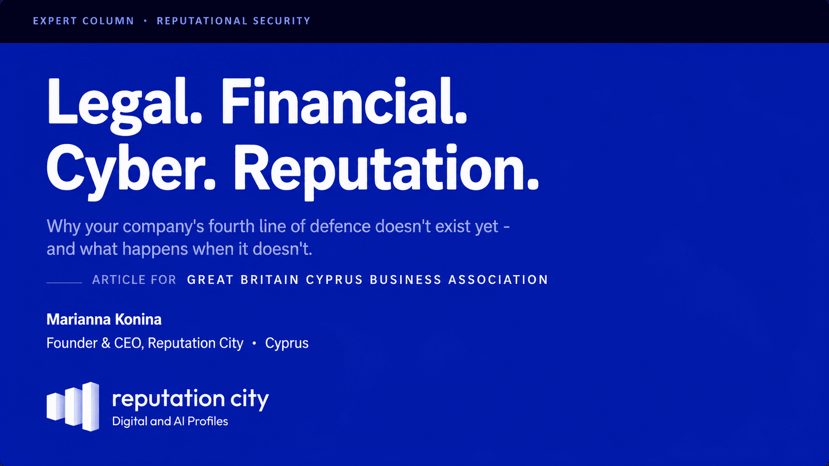 Why Reputation Has Become the Fourth Pillar of Corporate Protection