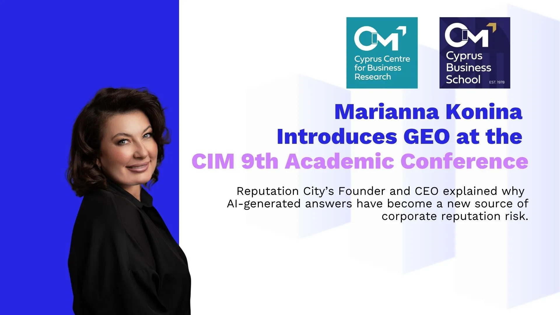 Marianna konina introduces geo at the cim 9th academic conference